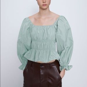 Zara flounce top